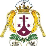 Escudo de la Hermandad Carmelitana de la Santa Cruz, Nuestro Padre Jesús en su Prendimiento y María Santísima del Carmen