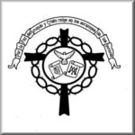 Escudo de la Hermandad y Cofradía de Nazarenos de Nuestro Padre Jesús de las Tres Caídas, María Santísima de la Paz y Bendito Patriarca San José